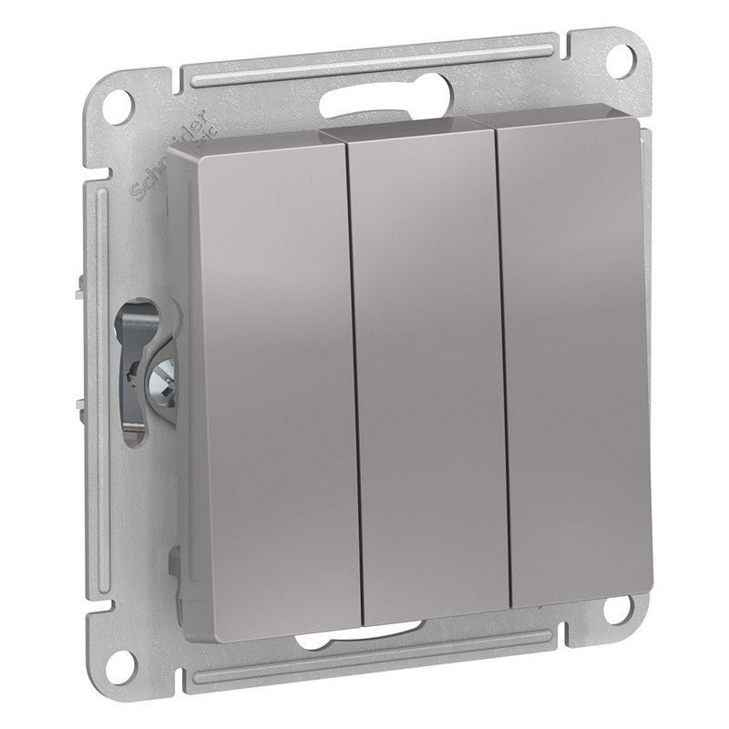 AtlasDesign Алюминий Выключатель 3-клавишный Systeme Electric AtlasDesign Алюминий ATN000331