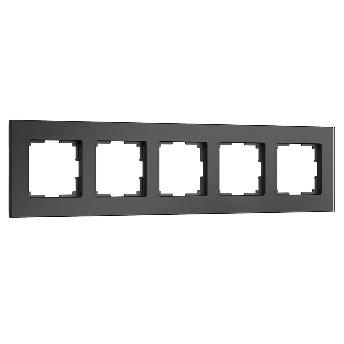 Рамки Werkel Senso Рамка Werkel на 5 постов Senso (черный, стекло soft-touch) W0053108