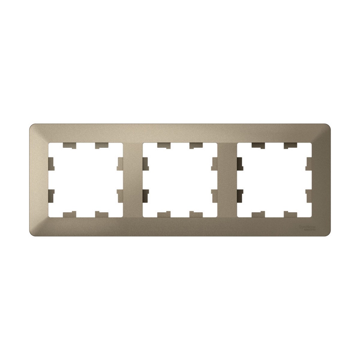 AtlasDesign Шампань Рамка Systeme Electric AtlasDesign Air Шампань/дымчатый черный 3-ая ATN220503