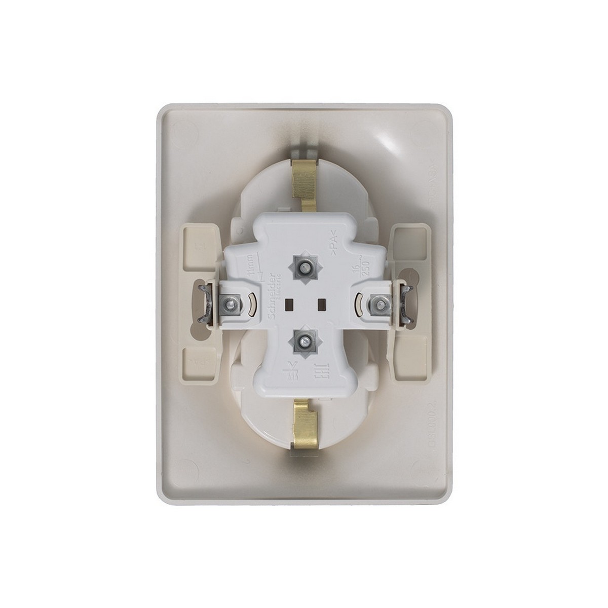 Glossa Платина Розетка Systeme Electric Glossa Платина 2-ая с-з (в сборе) GSL001224