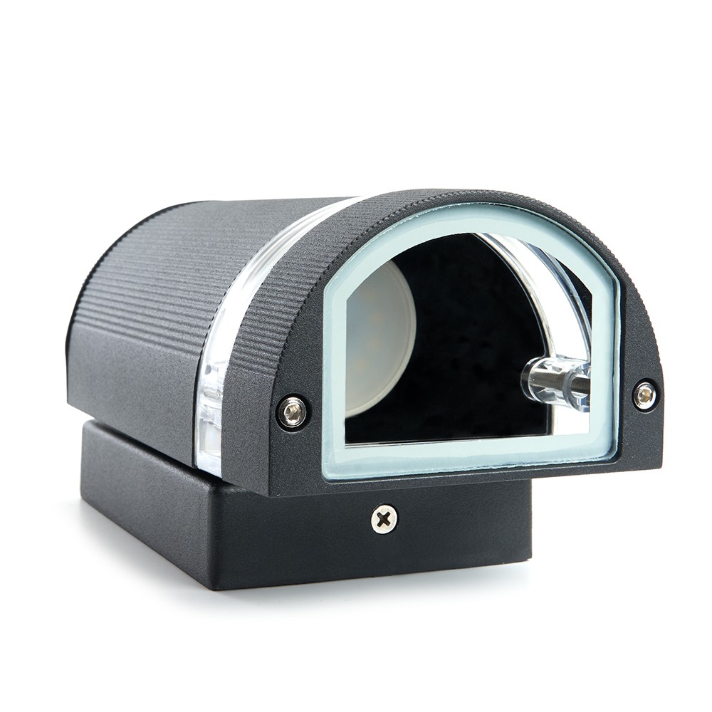 Уличные настенные светильники Светильник садово-парковый Feron DH1701 на стену вверх  GU10 230V черный 48317 