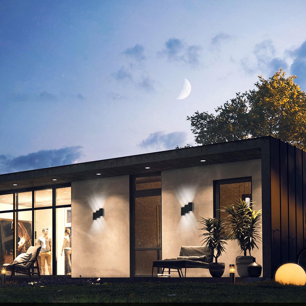 Уличные настенные светильники Светильник уличный светодиодный Feron DH110 6*1W 600Lm 3000K белый 48314 