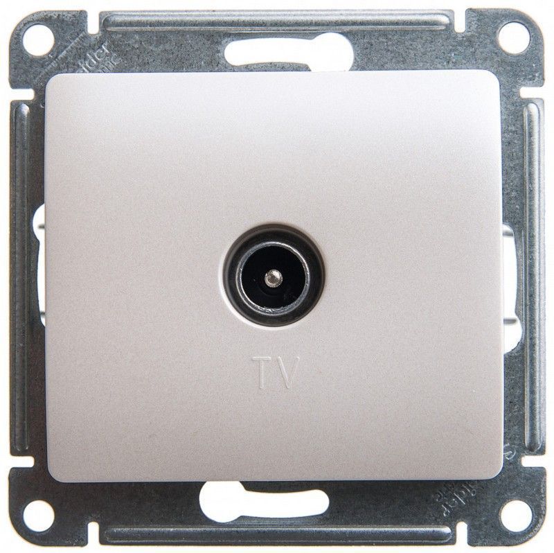 Glossa Перламутр Розетка TV Systeme Electric Glossa Перламутр оконечная 1DB механизм GSL000691