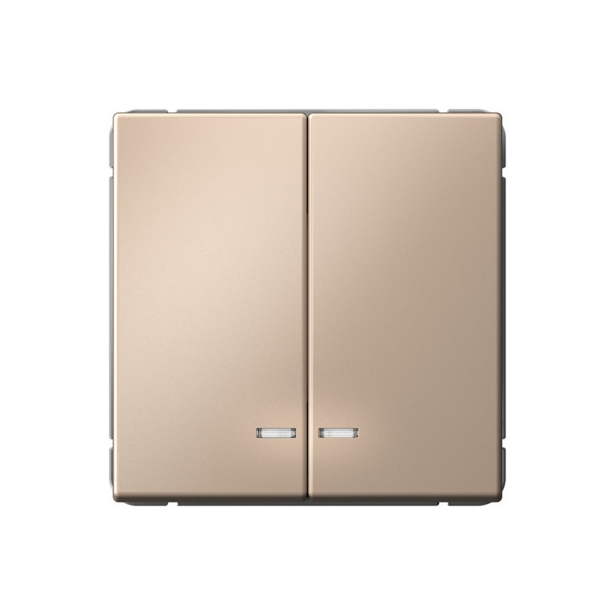 ArtGallery Песочный Выключатель SE ArtGallery Песочный 2-клавишный с подсветкой быстрозажим. клем. GAL001253S