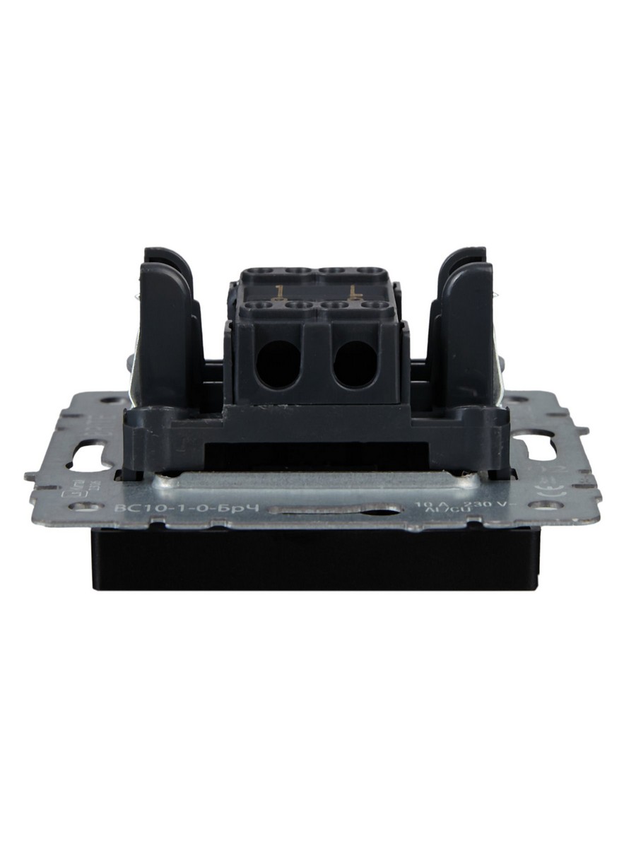 IEK Brite Черный Выключатель IEK BRITE 1-клавишный 10А ВС10-1-0-БрЧ черный BR-V10-0-10-K02