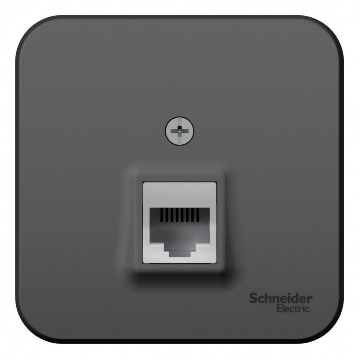 Blanca антрацит розетки и выключатели Розетка SE Blanca компьютерная Антрацит наружный RJ45 кат.5E изолир. пластина BLNIA045006