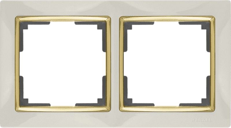 Рамки Werkel Snabb Рамка Werkel Snabb на 2 поста (слоновая кость/золото) W0021932