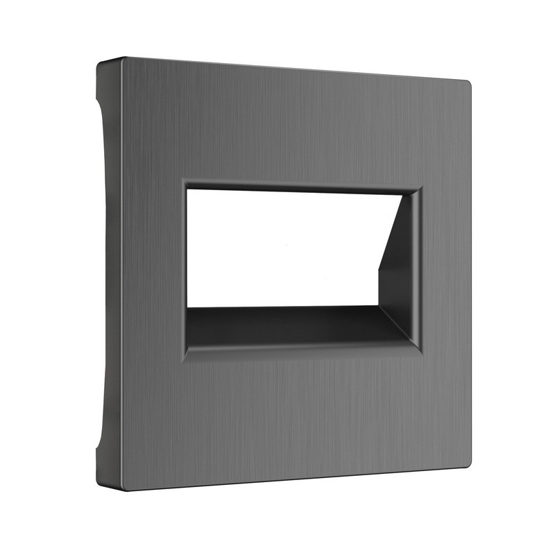 Werkel Графит рифленый механизмы Накладка Werkel для розетки Еthernet RJ-45 двойной (графит рифленый) W1191104
