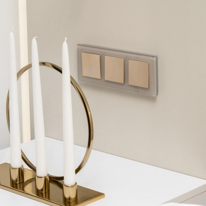 Werkel Шампань рифленный механизмы Клавиша Werkel для выключателя перекрестного (шампань рифленый) W1119010