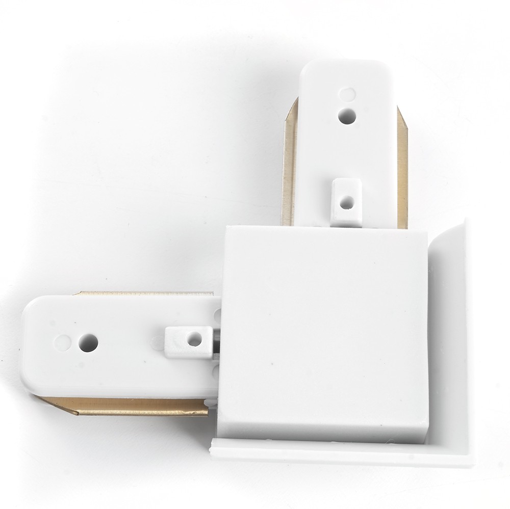 Трековые светодиодные светильники Коннектор угловой для шинопровода Feron LD1001 белый 10315 