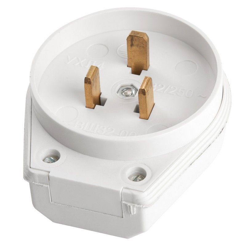 Силовые разъемы и вилки Вилка для плит STEKKER PPG32-52-20 с/з 250В 32А белый 39827 