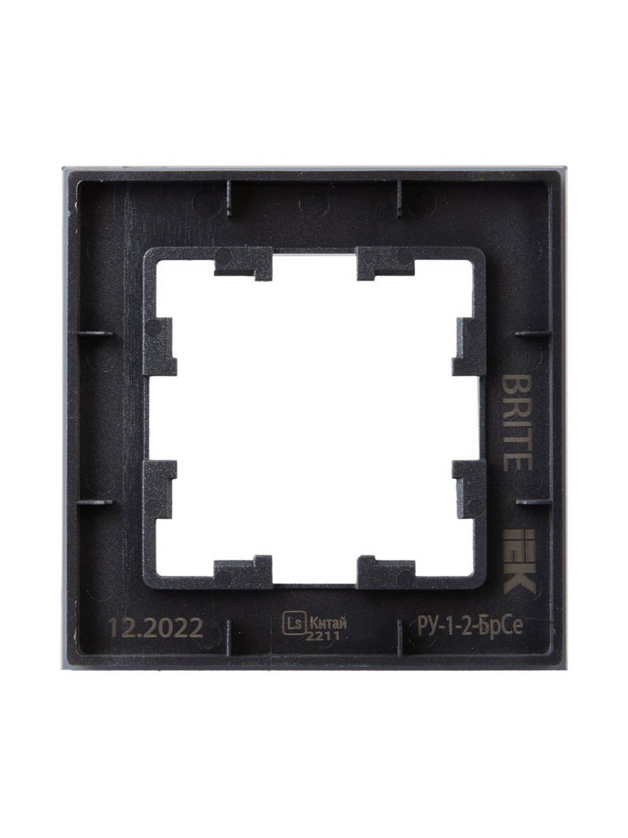 IEK Brite Рамки Рамка IEK BRITE 1-местная РУ-1-2-БрСе стекло серый BR-M12-G-K03