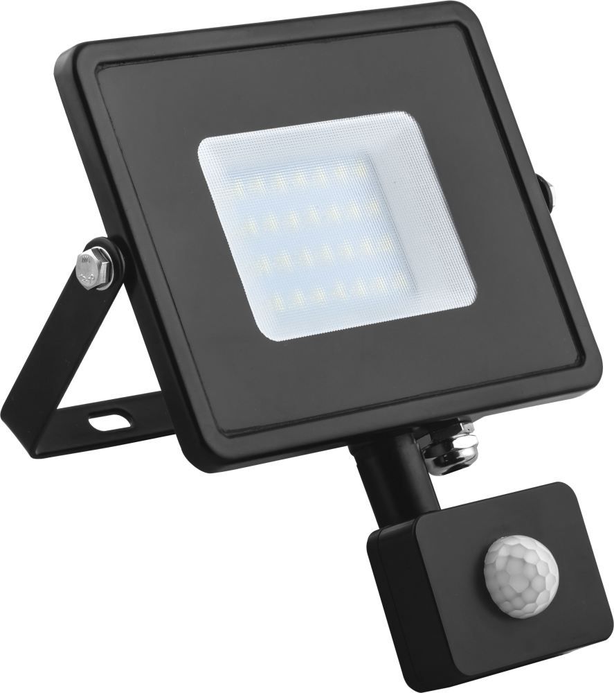 Прожекторы светодиодные Светодиодный прожектор Feron LL-908 IP44 50W с датчиком движения  Черный 6400K 29558