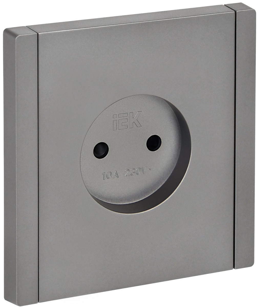 IEK FORTE&PIANO Сталь Розетка IEK FORTE&PIANO Сталь б/з со шт винтовое крепление 10А FP517