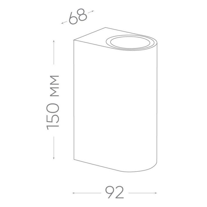 Уличные настенные светильники Светильник садово-парковый Feron DH015 на стену 2*GU10 230V черный 11883 