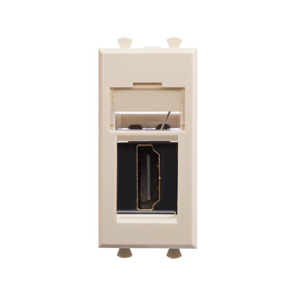 DKC Avanti механизмы Ванильная дымка Розетка HDMI DKC Avanti модульная тип А-А "Ванильная дымка" 1 модуль 4405251