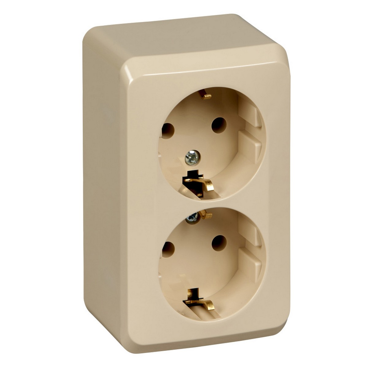 Этюд Кремовый Розетка 2-ая Systeme Electric Этюд наружный Бежевый с/з без шторок PA16-007K