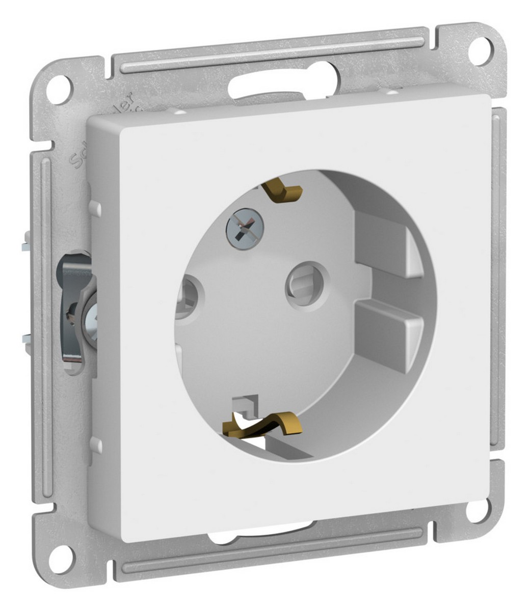 AtlasDesign Лотос Розетка Systeme Electric AtlasDesign Лотос с/з со шторками, ATN001345