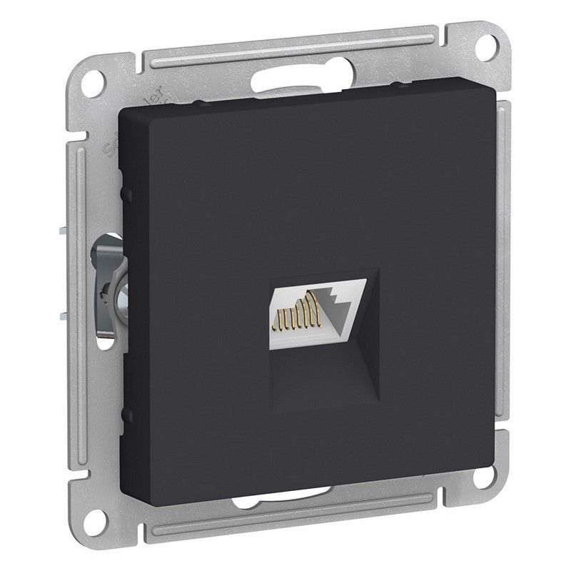 AtlasDesign Карбон Розетка компьютерная Systeme Electric AtlasDesign Карбон RJ45, ATN001083