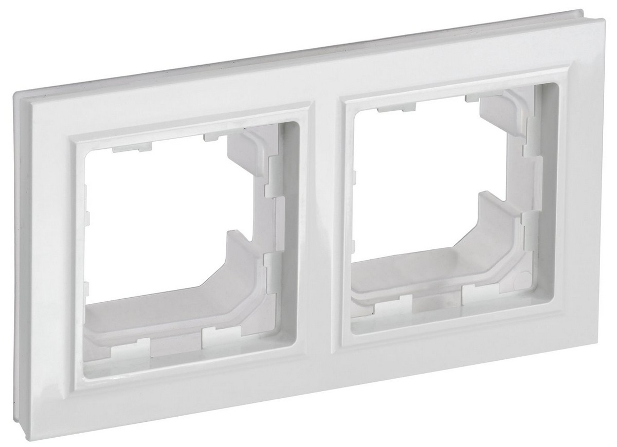 IEK Brite Рамки Рамка IEK BRITE 2-местная IP44 РУ-2-БрБ-44 белый BR-M22-44-K01
