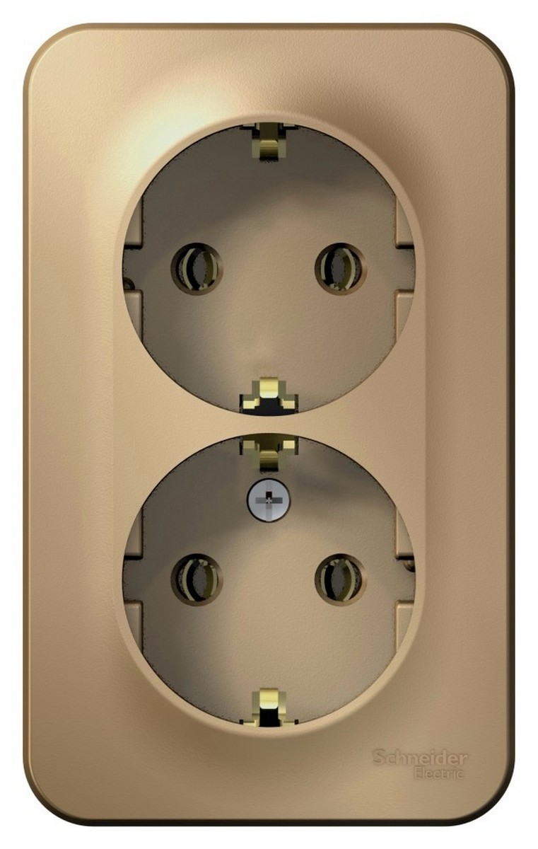 Blanca титан розетки и выключатели Розетка SE Blanca 2-ая Титан наружный с/з без шторок BLNRA010204