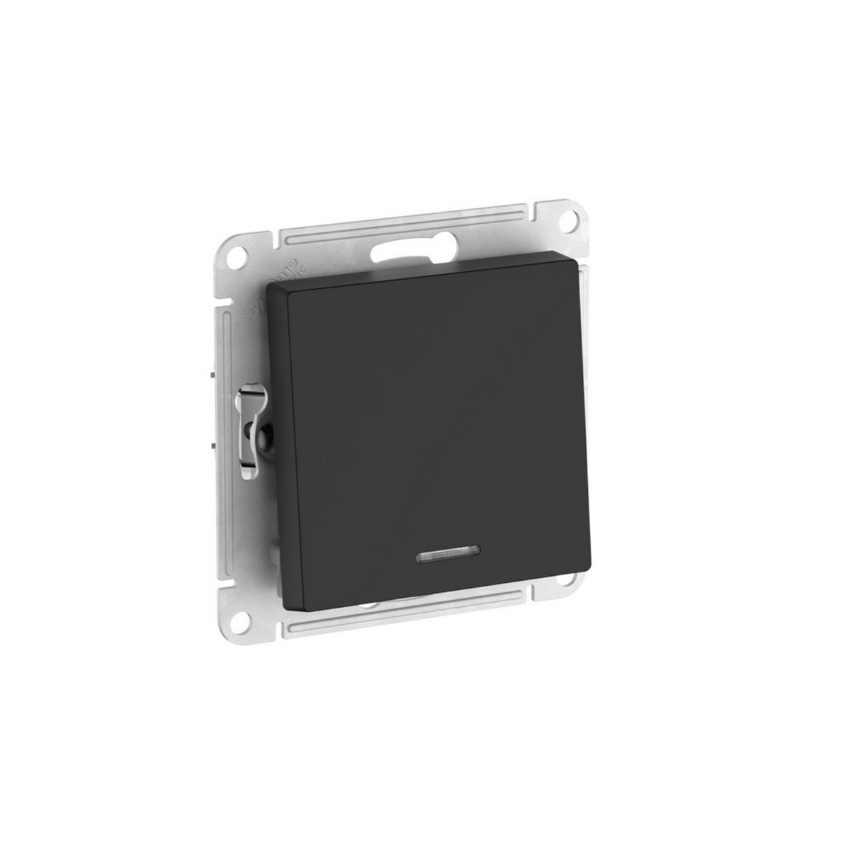 AtlasDesign Карбон Переключатель SE AtlasDesign Карбон 1-кл с подсветкой быстрозажим. клем. ATN001063S