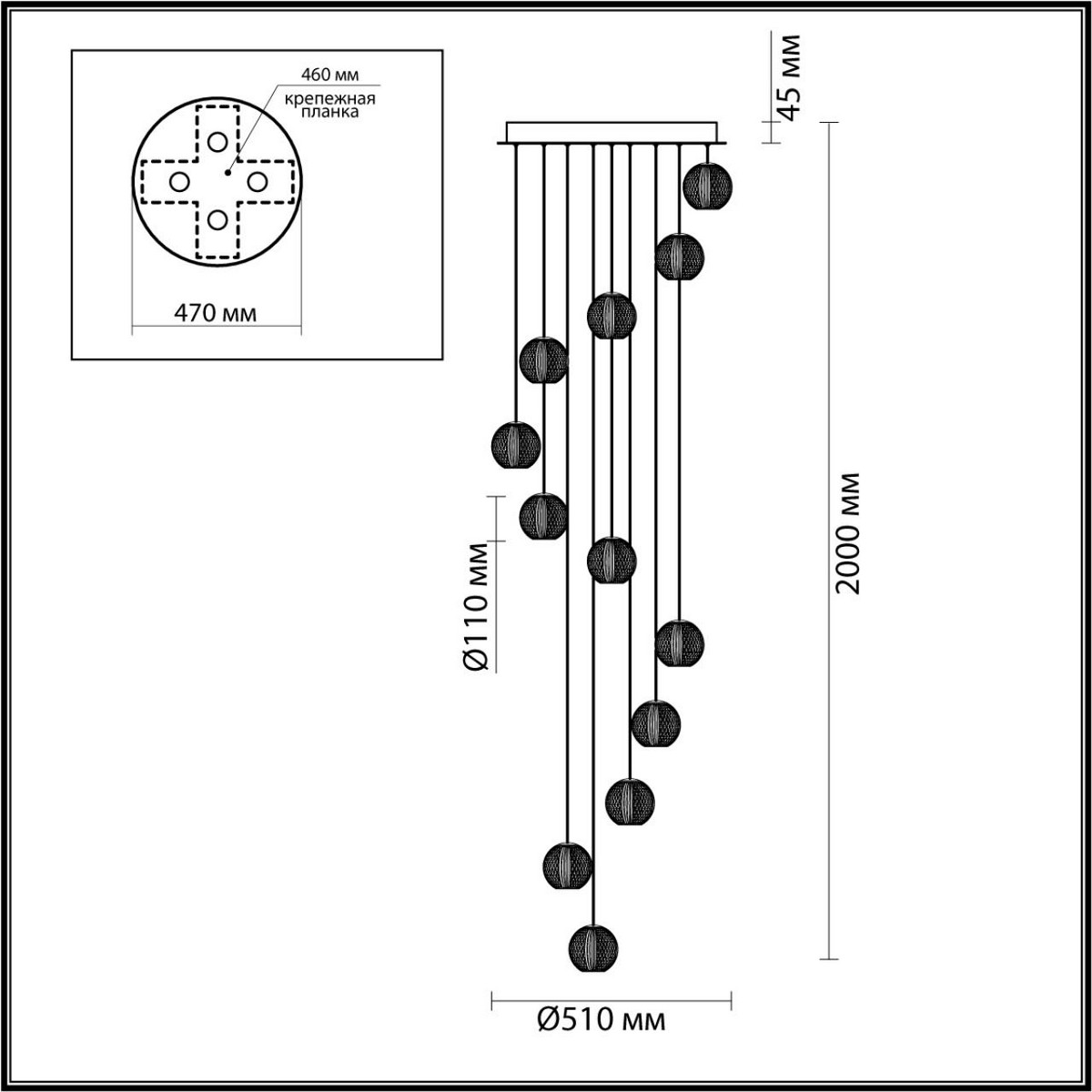 Люстры Люстра ODEON LIGHT 5007/56L CRYSTAL 