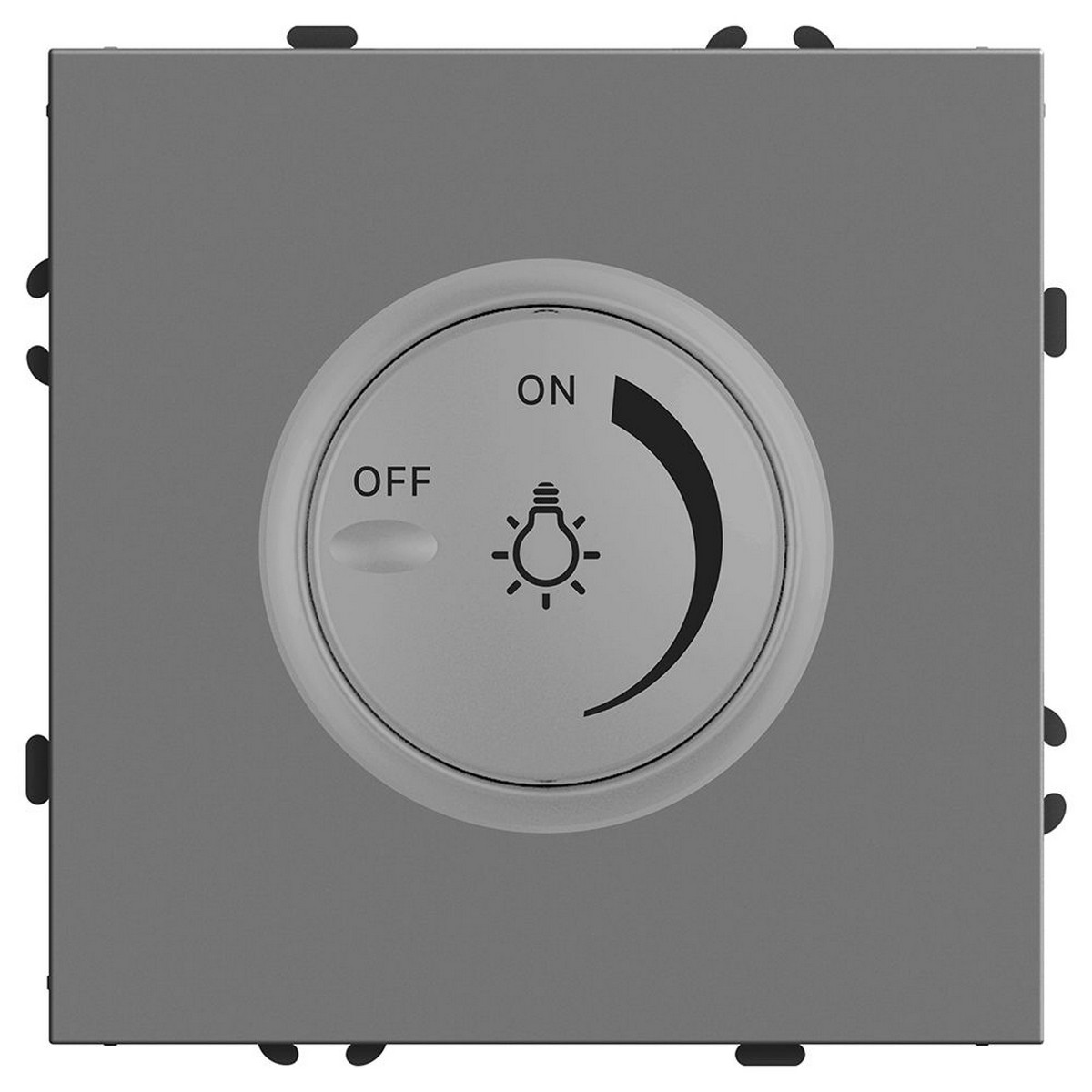 Эмили - Розетки и выключатели Stekker Выключатель диммирующий STEKKER Эмили RSW10-5106-10 500W платиново-серый soft touch  49946