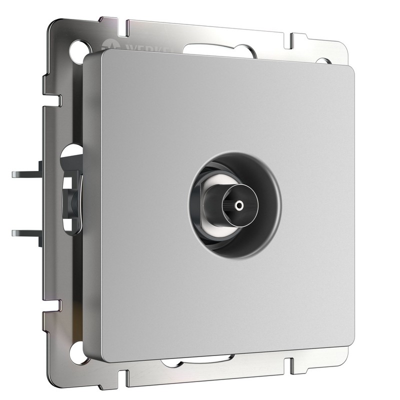 Werkel Серебряный механизмы ТВ-Розетка Werkel проходная  (серебряный) WL06-TV-2W