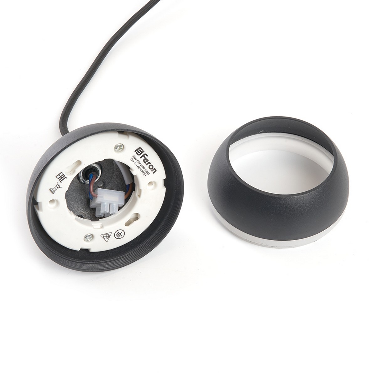 Подвесные светодиодные светильники Светильник подвесной Feron HL3568 GX53 15W черный 48090 