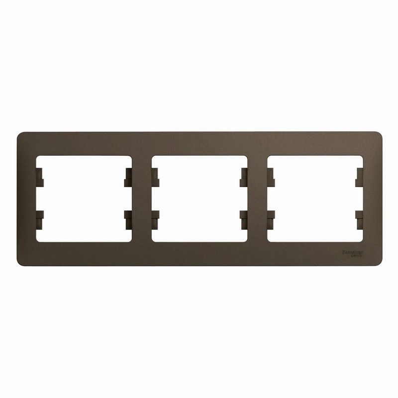 Glossa Шоколад Рамка Systeme Electric Glossa Шоколад 3-я, горизонтальная GSL000803