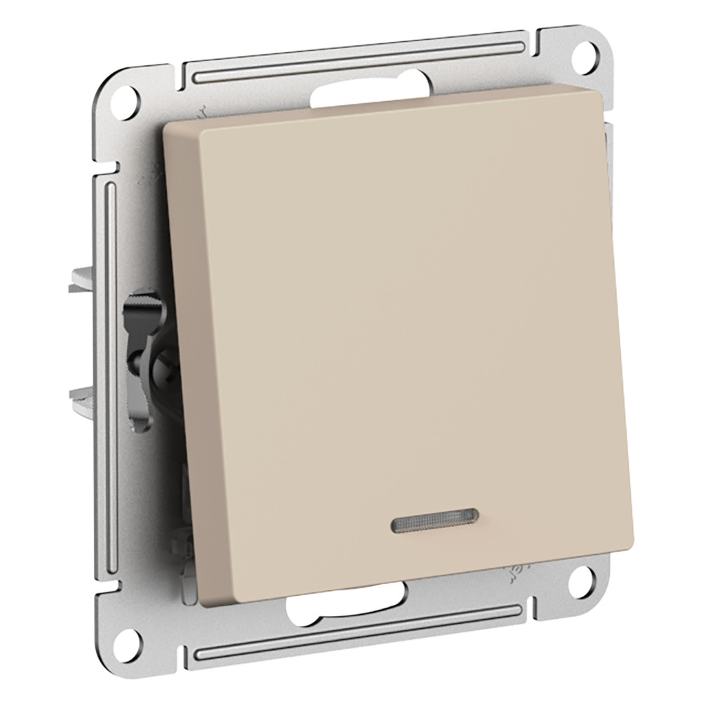 AtlasDesign Песочный Выключатель Systeme Electric AtlasDesign Песочный 1-клавишный с подсветкой ATN001213