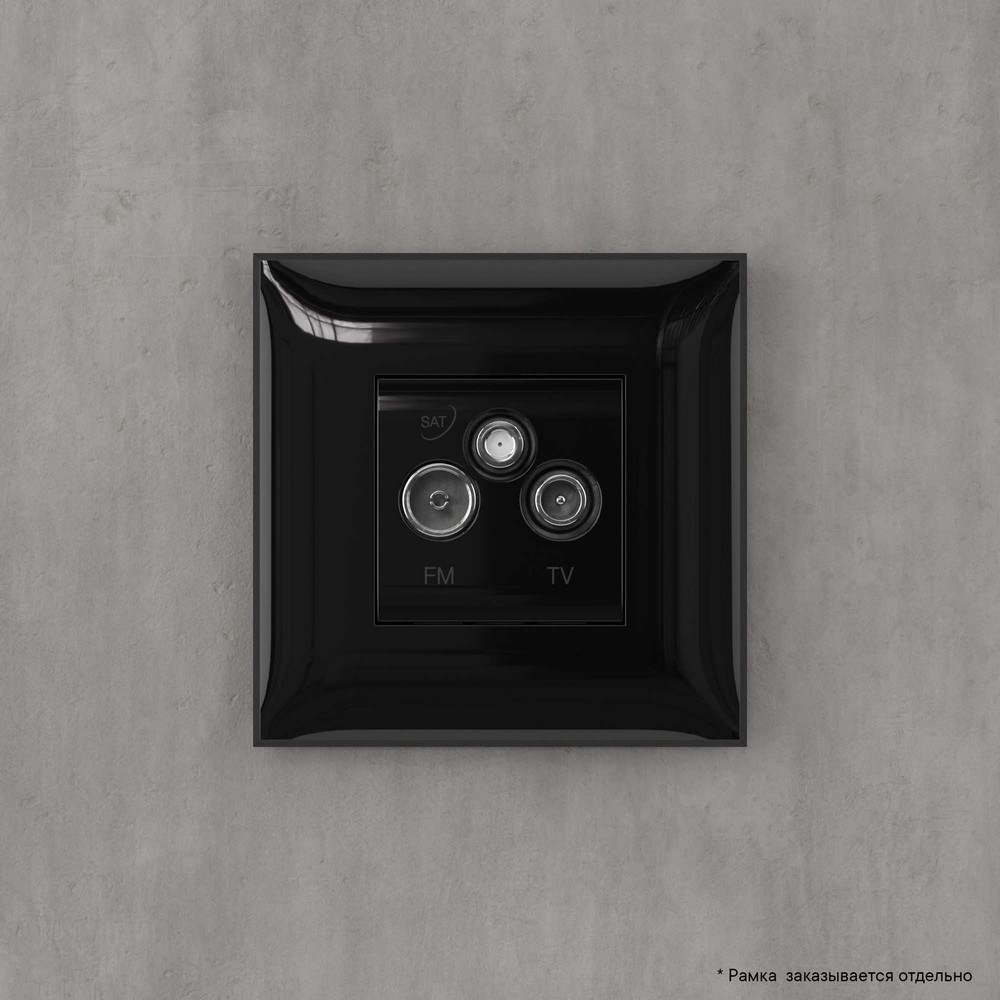 DKC Avanti механизмы Черный квадрат Розетка TV DKC Avanti-FM-SAT в стену "Черный квадрат" 4402533