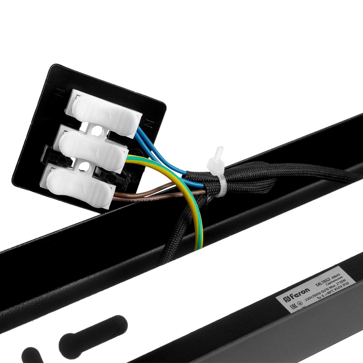 Светильники споты светодиодные Светильник спот Feron ML1862 ZEN настенно-потолочный GU10 чёрный золото 48643 