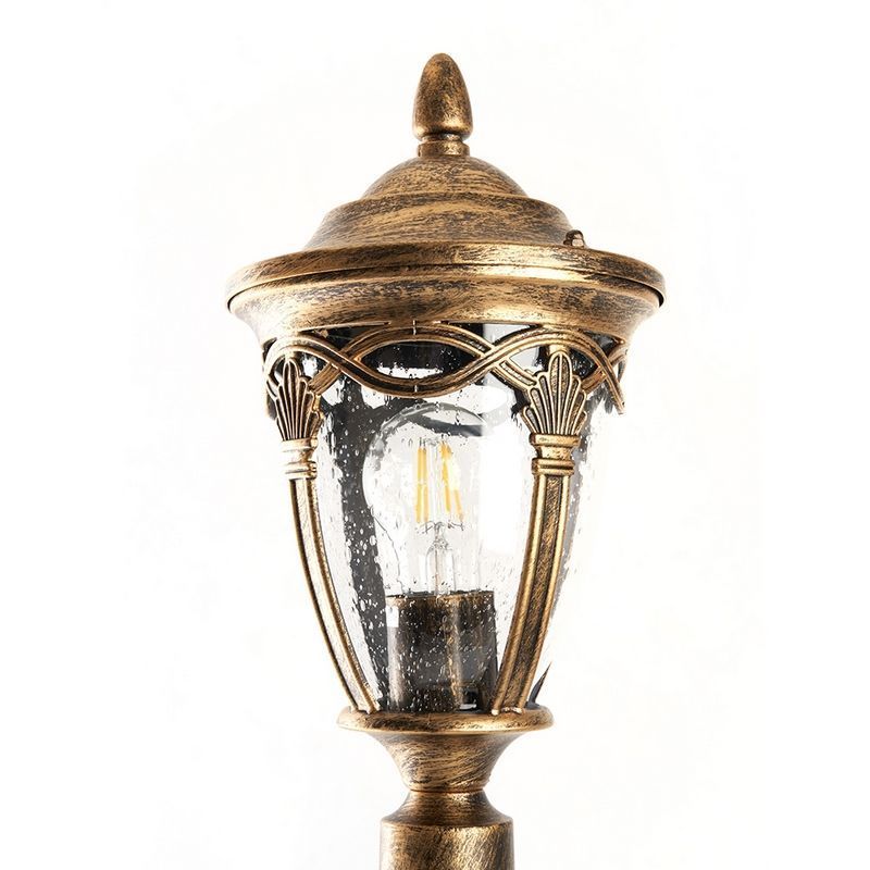 Уличные светильники столб Светильник садово-парковый Feron PL686 столб 60W 230V E27 черное золото 11695 