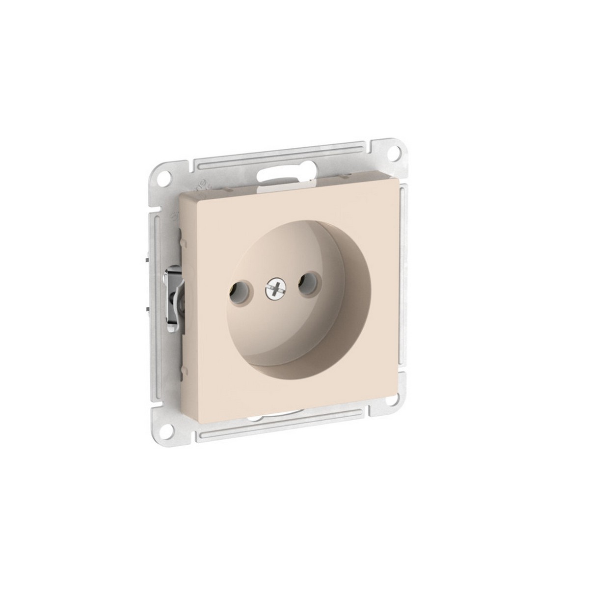AtlasDesign Бежевый Розетка SE AtlasDesign Бежевый без заземления без шторок быстрозажим. клем. ATN000241S