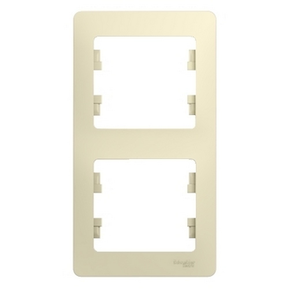 Glossa Бежевый Рамка Systeme Electric Glossa Бежевый 2-я, вертикальная GSL000206