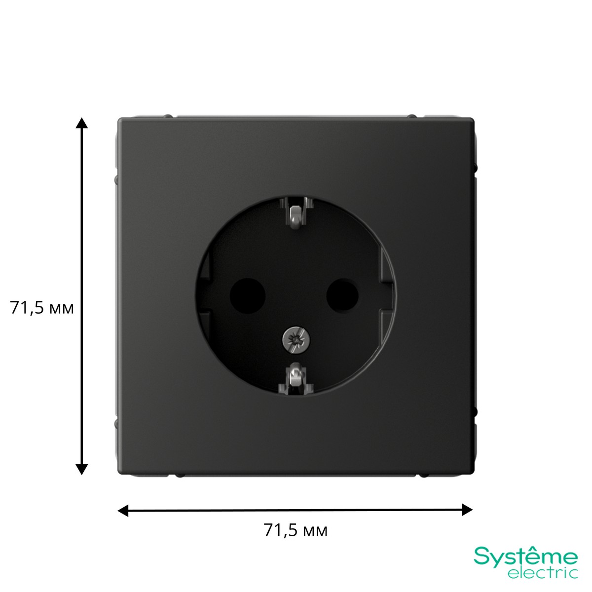 ArtGallery Базальт Розетка Systeme Electric ArtGallery Базальт с заземлением со шторками 16А GAL001445