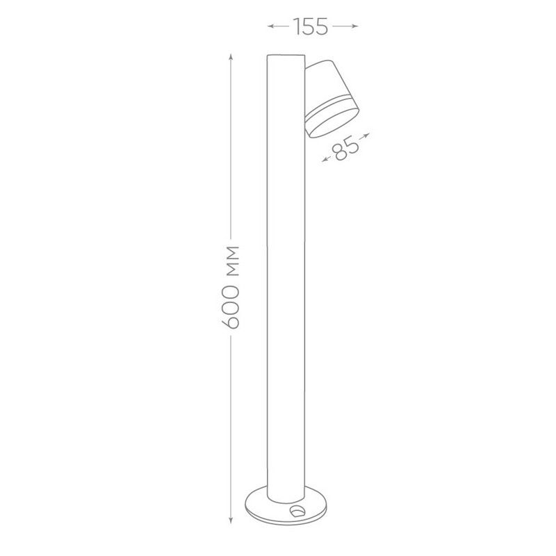 Уличные светильники столб Светильник садово-парковый Feron DH1005 столб  GX53 230V черный 11710 
