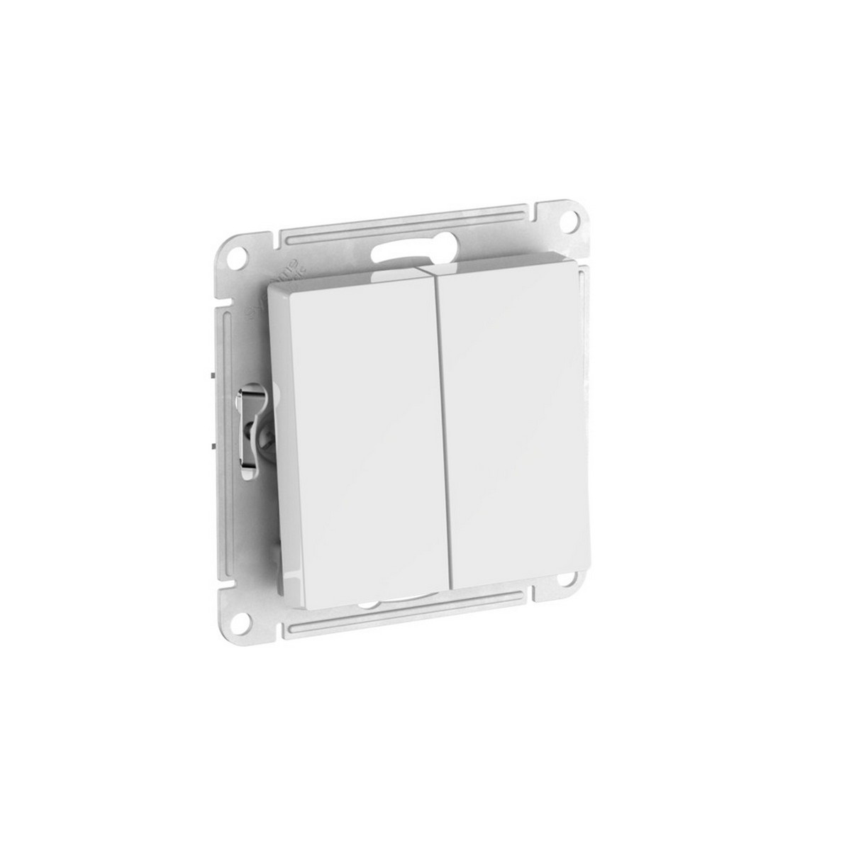 AtlasDesign Белый Выключатель SE AtlasDesign Белый 2-клавишный быстрозажим. клем. ATN000151S