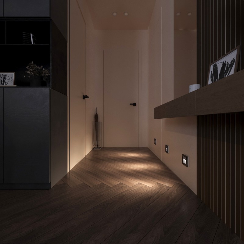 Werkel Серебряный механизмы Встраиваемая LED подсветка Wekel три режима с датчиком движения (серебряный) W1154606