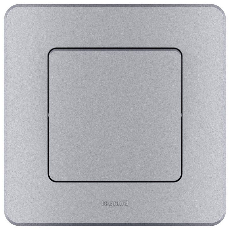 Legrand Inspiria Алюминий Выключатель Legrand INSPIRIA Алюминий одноклавишный 10 AX 250 В 673602