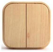 Накладные Розетки и выключатели Legrand Quteo Дерево Выключатель Legrand Quteo 10A 2-клавишный дерево  782262