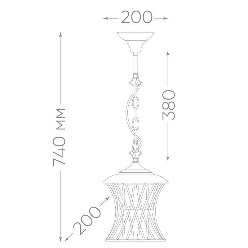 Уличные светильники на цепочке Светильник садово-парковый Feron PL525 на цепочке 60W E27 230V черный 11620 