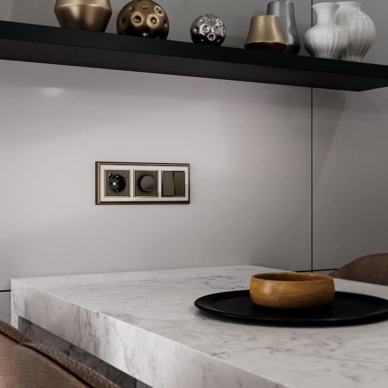 Werkel Бронзовый механизмы Набор Werkel клавиш для выключателя двухклавишного (бронзовый) W1129012