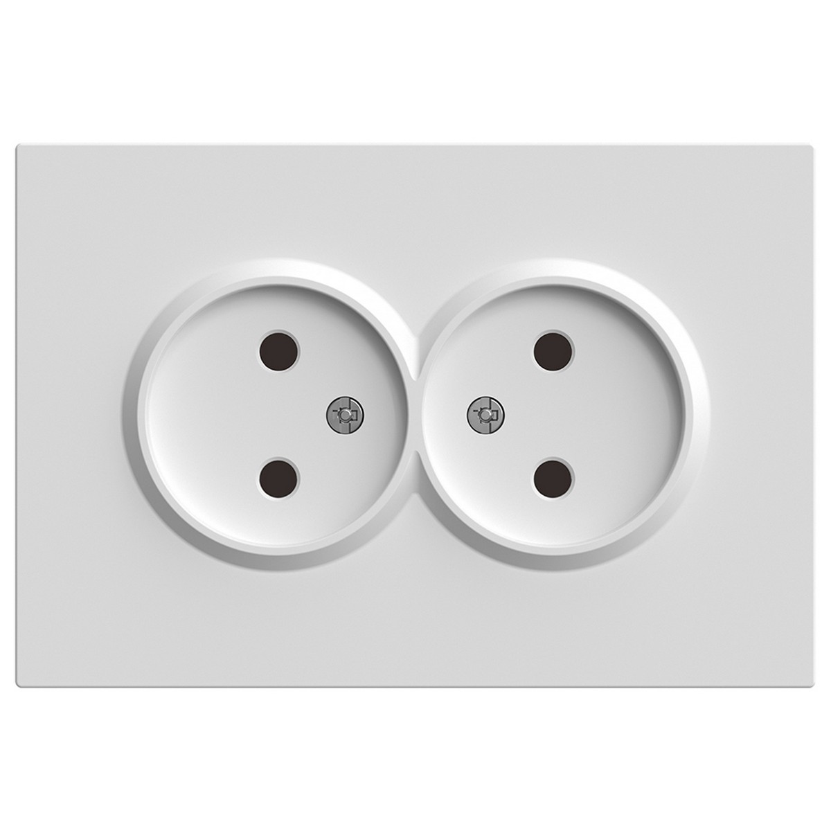 Эмили - Розетки и выключатели Stekker Розетка 2-ая с защитной шторкой б/з 16А STEKKER Эмили RST16-5116-01 белый фарфор soft touch 49877