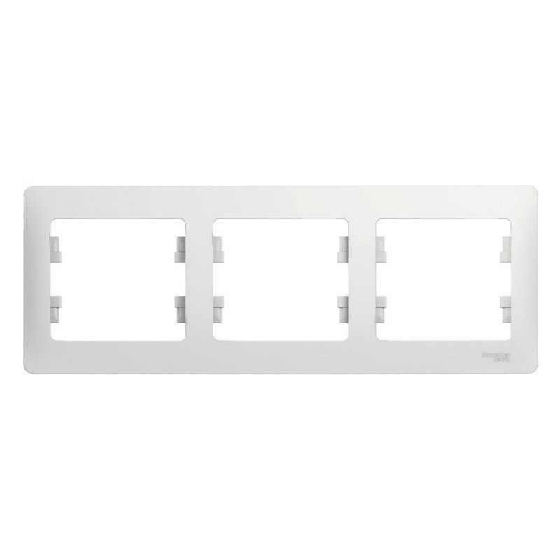 Glossa Белый Рамка Systeme Electric Glossa Белый 3-я, горизонтальная GSL000103