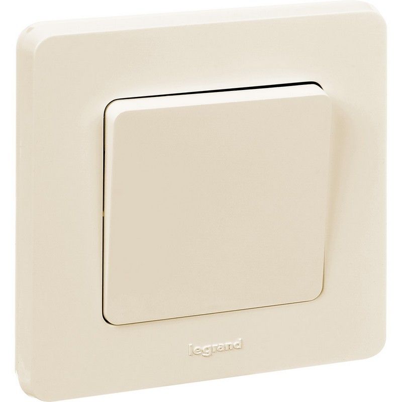 Legrand Inspiria Слоновая кость Выключатель Legrand INSPIRIA Слоновая кость одноклавишный 10 AX 250 В 673601