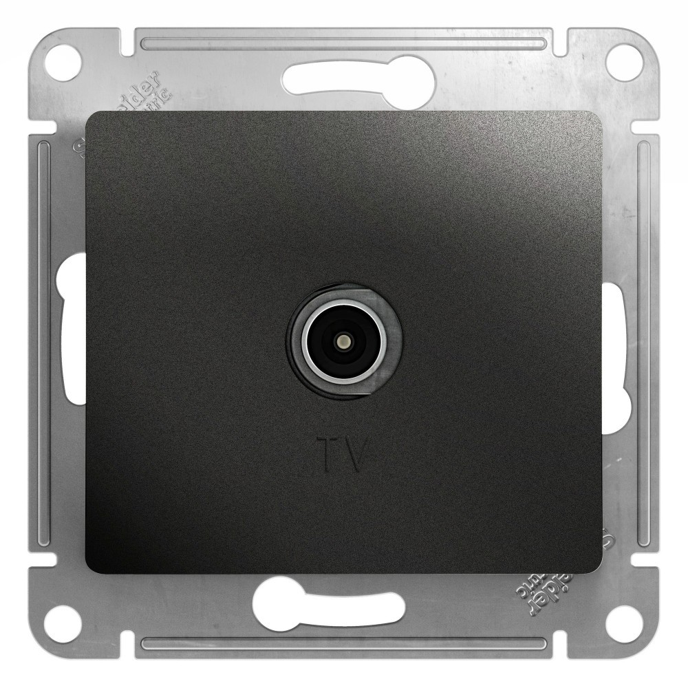 Glossa Антрацит Розетка TV Systeme Electric Glossa Антрацит проходная 4DB механизм GSL000792