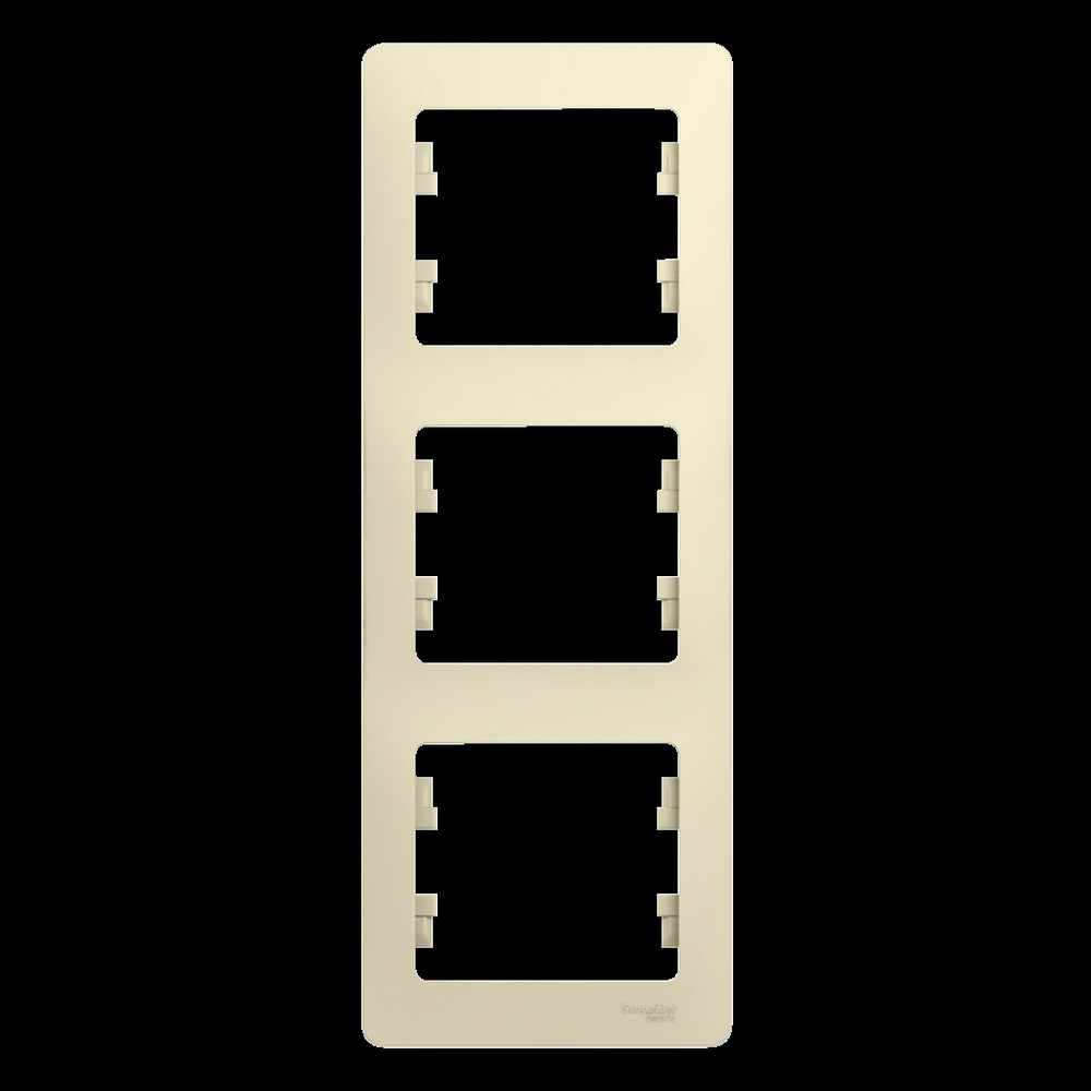 Glossa Бежевый Рамка Systeme Electric Glossa Бежевый 3-я, вертикальная GSL000207
